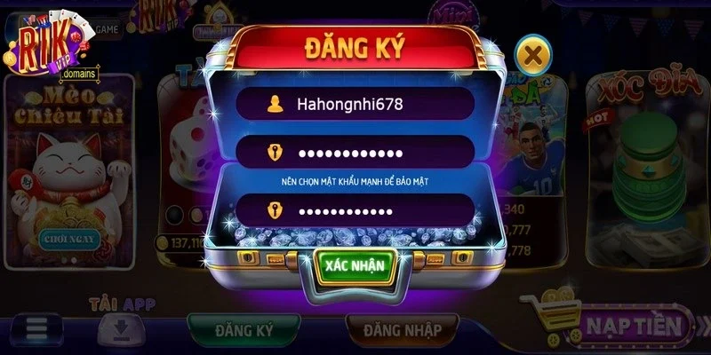 Khi đăng ký Rikvip game thủ hãy xác nhận thông tin và hoàn tất quy trình