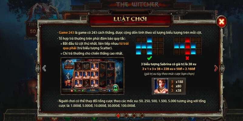 Luật chơi The Witcher khá đơn giản